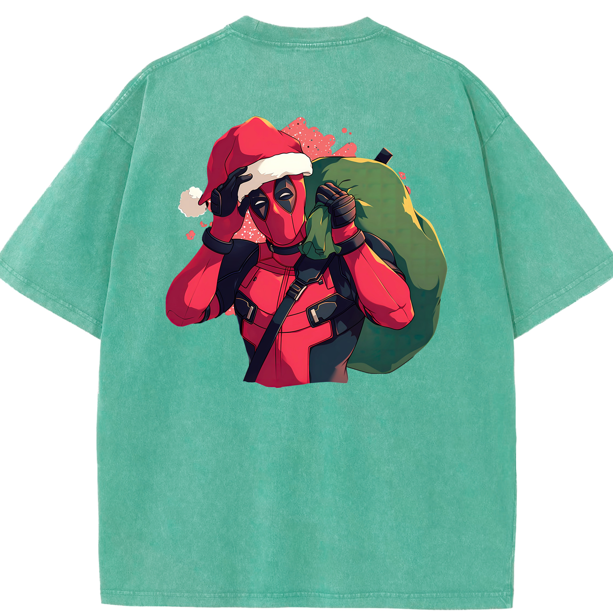 （画像用） Deadpool デッドプール 綿100% ヴィンテージ風 半袖Tシャツ（背面プリント）
